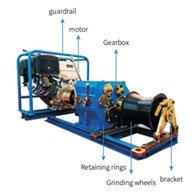 gasoline-or-diesel-cable-winch structure