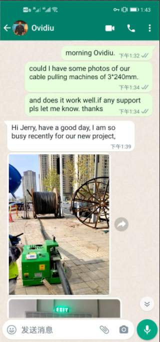 cable laying machine customer prove